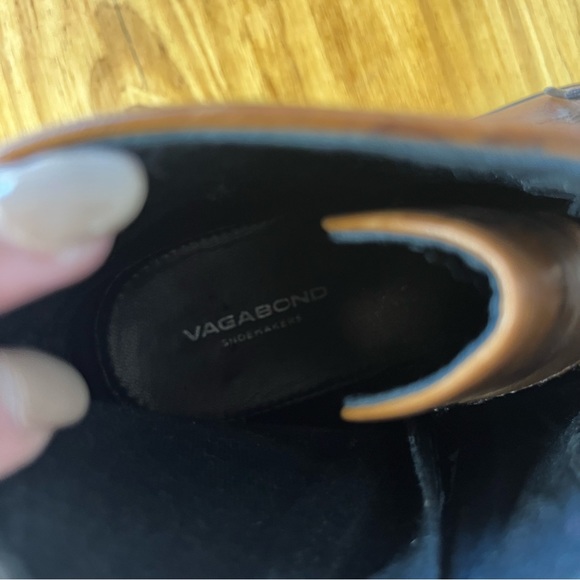 Vagabond Amina Brown Leather Side Zip Lace Up Ankle Boots Size 39 - Picture 9 of 10